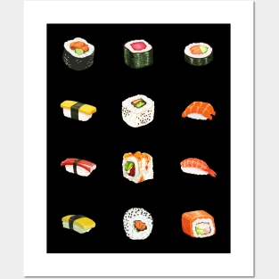 Sushi Pattern Posters and Art